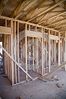 Interior of New Apartment Building under Construction