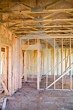 Interior of New Apartment Building under Construction