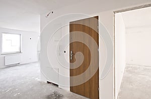 Interior of new apartment, developer stage