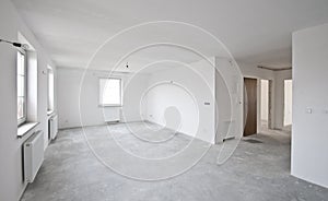 Interior of new apartment, developer stage
