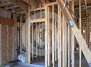 Interior of a new house under construction