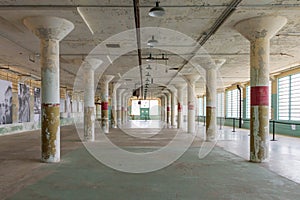 Interior of New Industries Building on Alcatraz Island