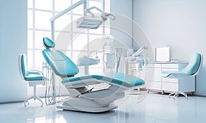 Interior of a new modern dental clinic office. Dentistry and health care concept