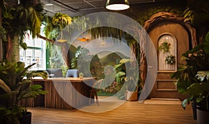 The interior of the new office is inspired by the magical world of J.R.R Tolkien