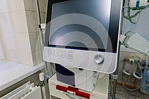 Interior of new operating room with equipment in modern clinic