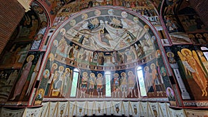 Interior of the New Royal Cathedral, in Curtea de Arges, Romania.