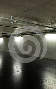 Interior new underground parking