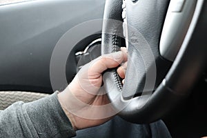 The interior of a new white car