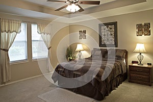 Interior of a nice bedroom of house