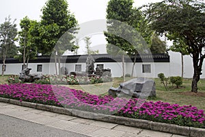 Interior of nice flower park in city Nanning China