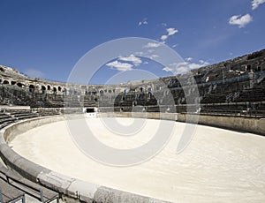 Interior of Nimes Arena in Southern France