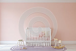 Interior of nursery. 3d render.