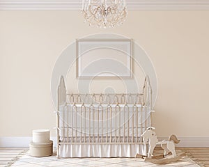 Interior of nursery. 3d render.