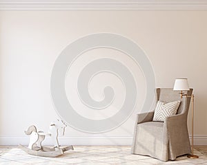 Interior of nursery. 3d render.