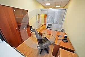 Interior of office cabinet