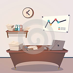 Interior office room.Vector illustration for