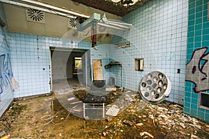 Interior of an old abandoned hospital