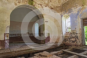 Interior of an old abandoned temple