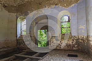 Interior of an old abandoned temple