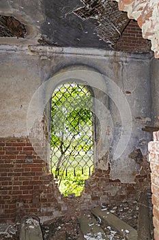 Interior of an old abandoned temple