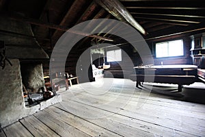 Interior of old barn
