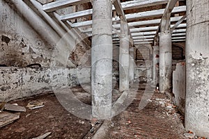 Interior of an old barn