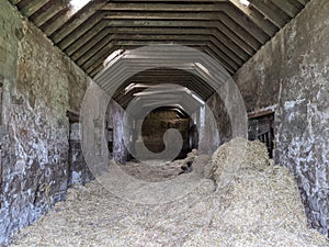 Interior of an old barn