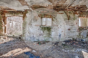 Interior of an old barn