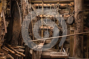 Interior of old blacksmith workshop