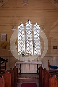 Interior Of An Old Church In A Country Town