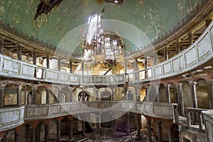 Interior of old Evangelical church - Zeliszow, Pol