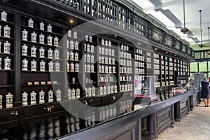 Interior of old fashioned Pharmacy - Havana, Cuba