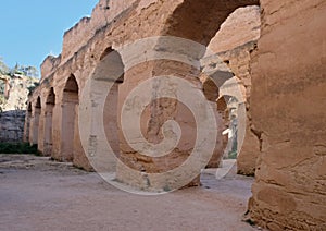 Interior of the old granary and stable of the Heri es-Souani in Meknes, Morocco