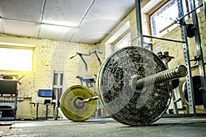 Interior of an Old Gym for Bodybuilding