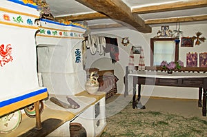 Interior of an old hut