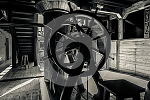 Interior of old pirate ship