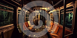 Interior of an old tram