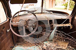 Interior old truck