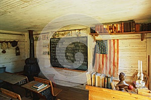 Interior of a one room school house