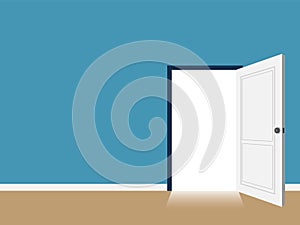 interior open door with copy space vector