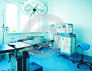 Interior of operating room in modern clinic