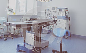 Interior of operating room in modern clinic