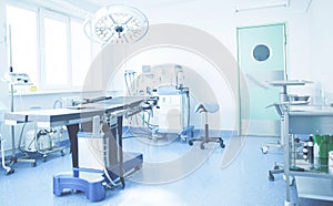 Interior of operating room in modern clinic