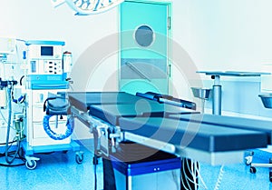 Interior of operating room in modern clinic