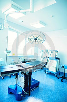 Interior of operating room in modern clinic