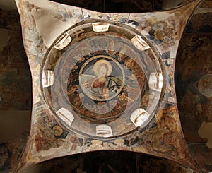 Interior of orthodox christian church near Skopje, Macedonia