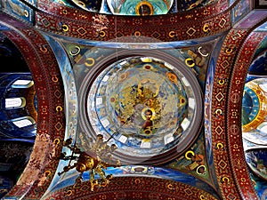 Interior of the Orthodox monastery detail