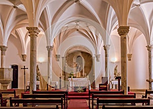 Interior of Our Lady of the Annunciation Church in Mertola, Alentejo, Portugal.