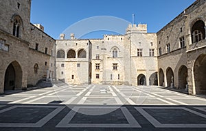 Interior of The Palace of the Grand Master of the Knights of Rhodes on a Sunny Day