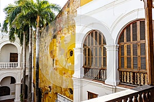 Interior of the Palace of the Inquisition in Cartagena de Indias, Colombia